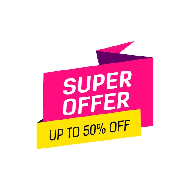Super Offer Lettering on Origami Bubble