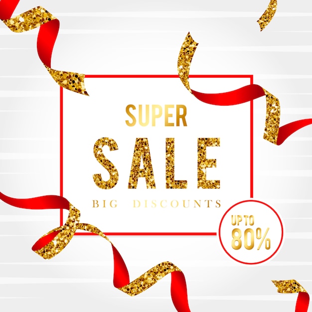 Super sale 80% off sign vector