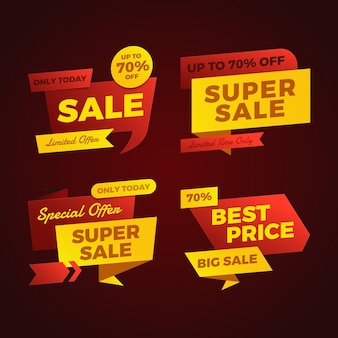 Super sale badge collection with discount