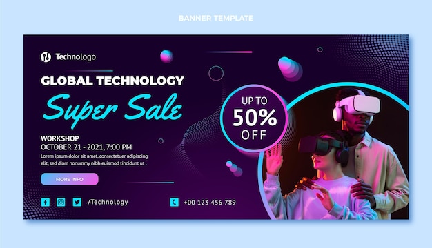 Super sale banner design template