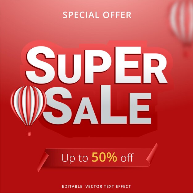 Super sale banner template design