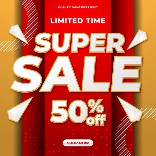 Super sale banner template design