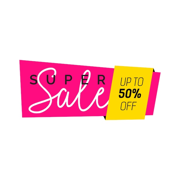 Free vector super sale creative banner design