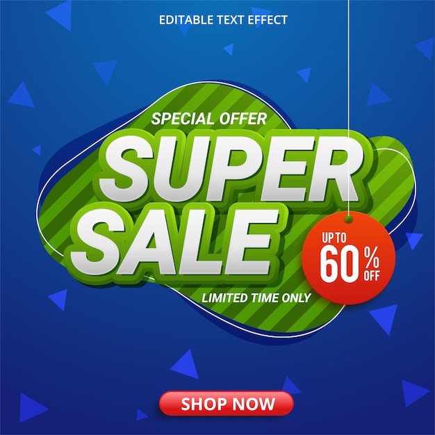 Super sale discount banner template promotion