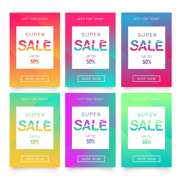 Free vector super sale flyer template