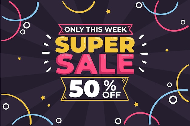 Super sale illustration