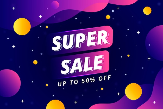 Super sale and liquid space design background