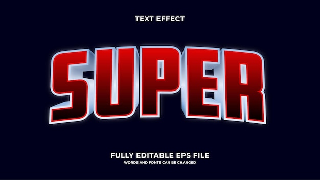 Super text effect, editable text