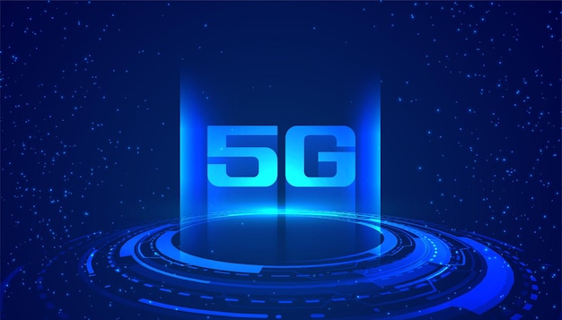 Concetto di tecnologia 5g a velocità internet superveloce