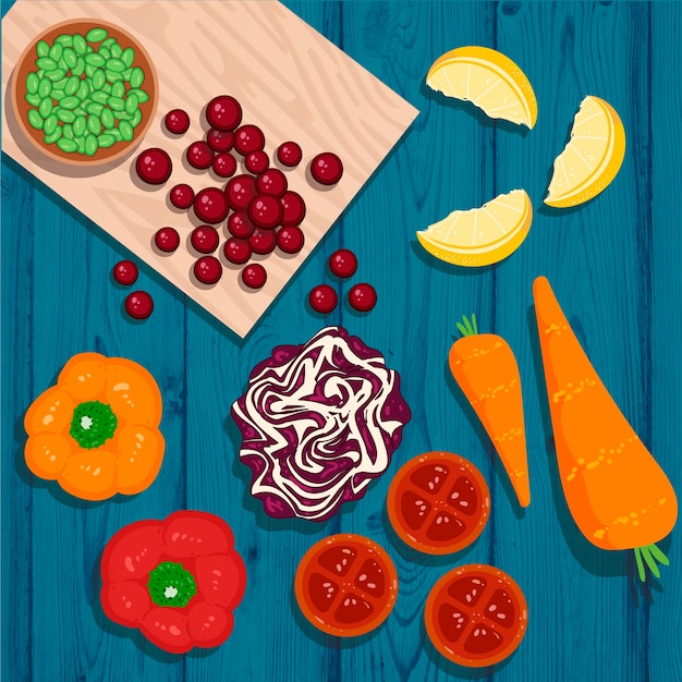 Free vector superfood collection concept