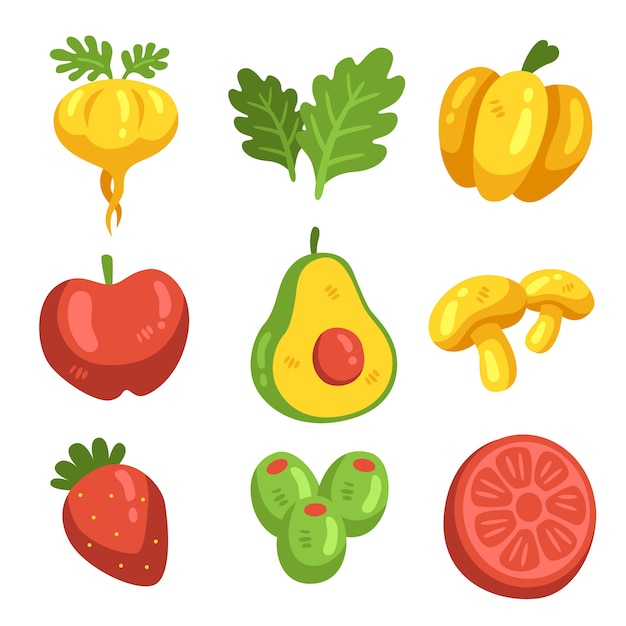 Free vector superfood collection concept