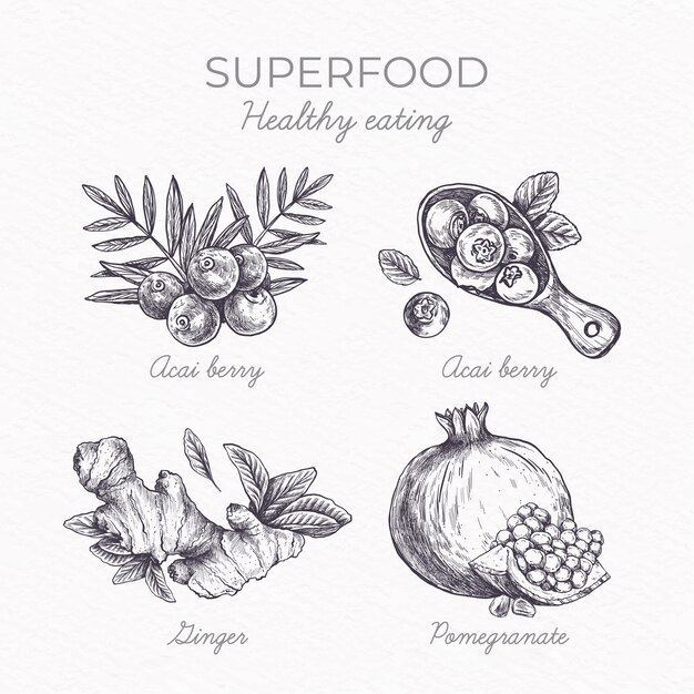 Superfood collection concept