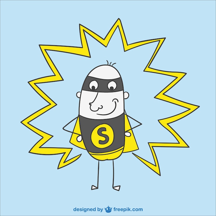 मुफ़्त वेक्टर superhero cartoon vector