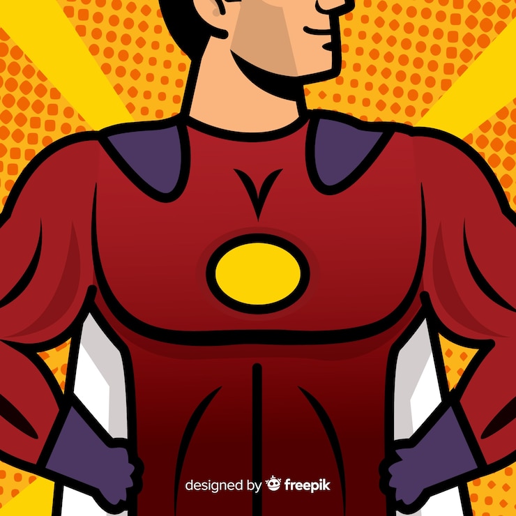 Free Vector superhero chest background