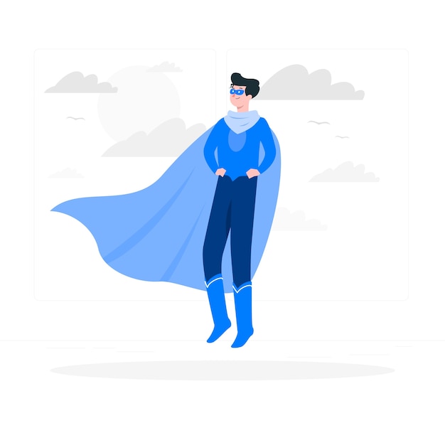 Free vector superhero concept illustration