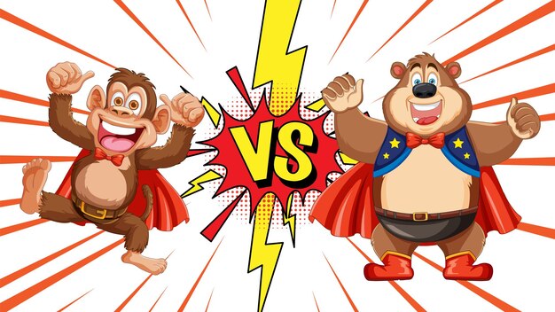 superhero monkey vs bear showdown