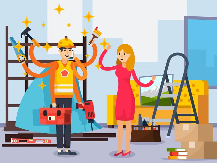 मुफ़्त वेक्टर superhero repairman orthogonal 