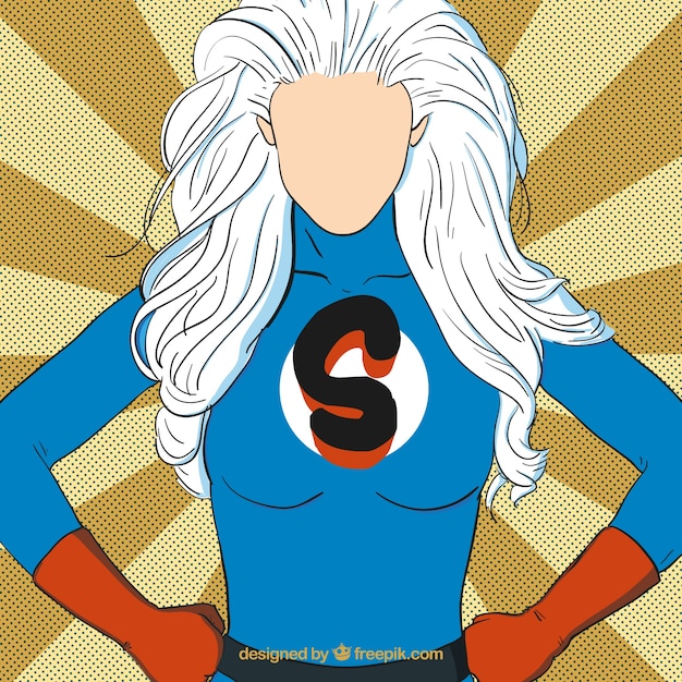 Free vector superhero woman