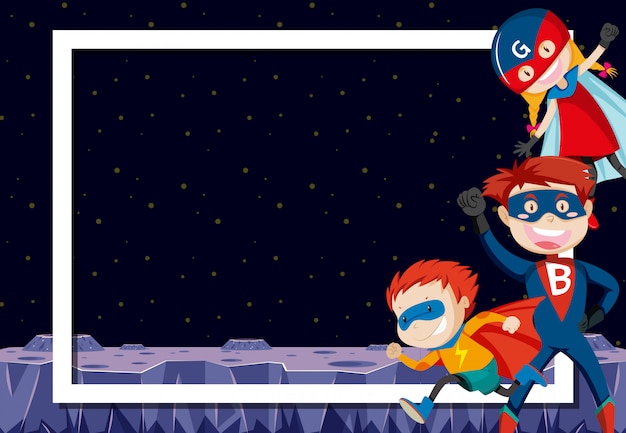 Free vector superheroes in outer space