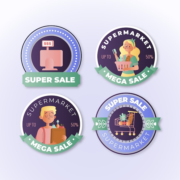 Modello di progettazione badge supermercato