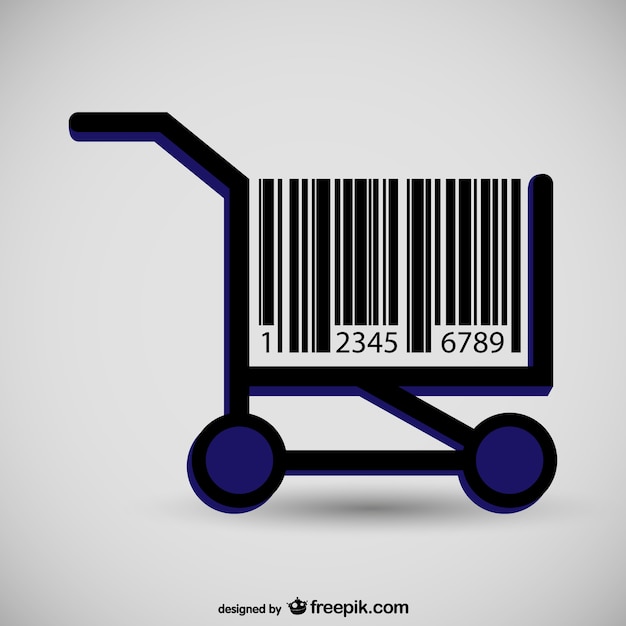 Free vector supermarket chart barcode concept