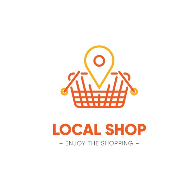Концепция шаблона логотипа супермаркета