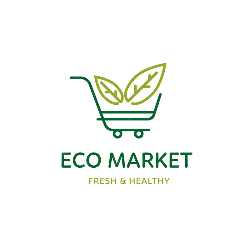 Free Vector | Supermarket logo template theme