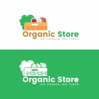 Free vector supermarket logo template theme