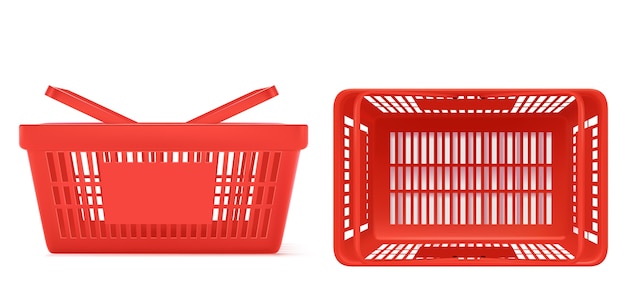 Red shopping basket icon 10eps Royalty Free Vector Image