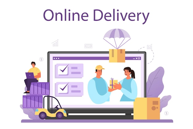 Suppliers Online Service Platform B2b Idea Logistic Distribution Service Company As Customer Business Partnership Online Delivery Flat Vector Illustration