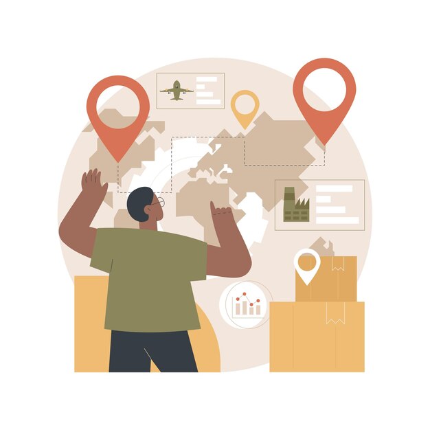 Supply chain management abstract concept illustration.