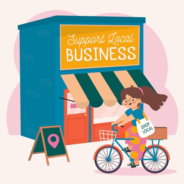 Support local business concept