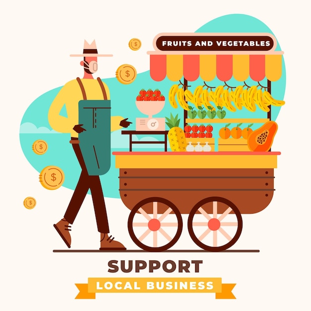 Support local business concept