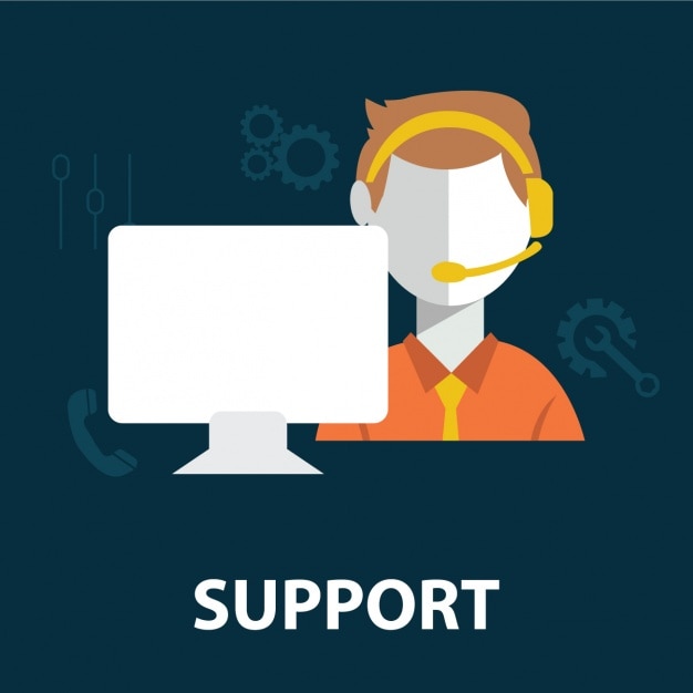 Free vector support worker