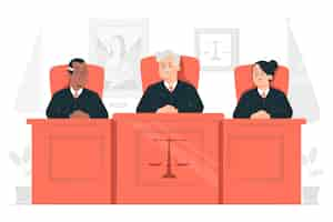 Free vector supreme court concept illustration