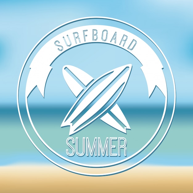 Vettore gratuito surf semplice elemento