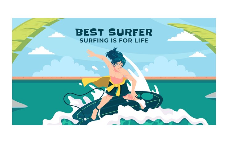Free Vector surf  template design