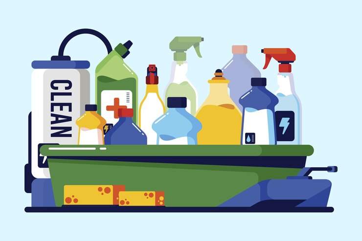 Free Vector surface cleaning equipment concept