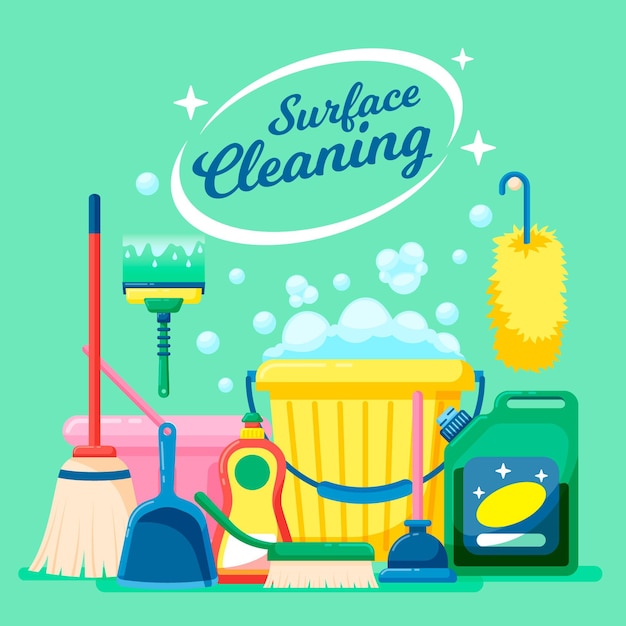 Surface cleaning equipment illustration