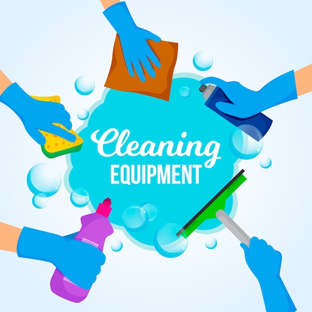 Free vector surface cleaning equipment