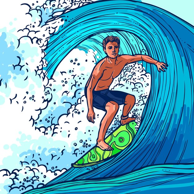 Surfer Man Background