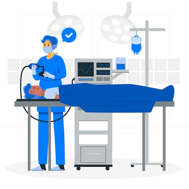 Surgery anesthesia concept illustration