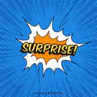 Free vector surprise background in comic style