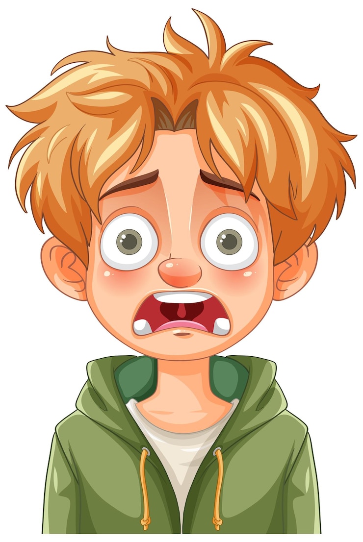 무료 Vector 넓은 눈 을 가진 놀라운 소년