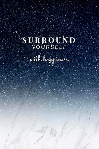 Free vector surround yourself with happiness quote