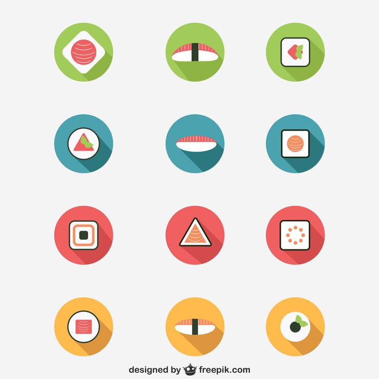 Free Vector sushi icons