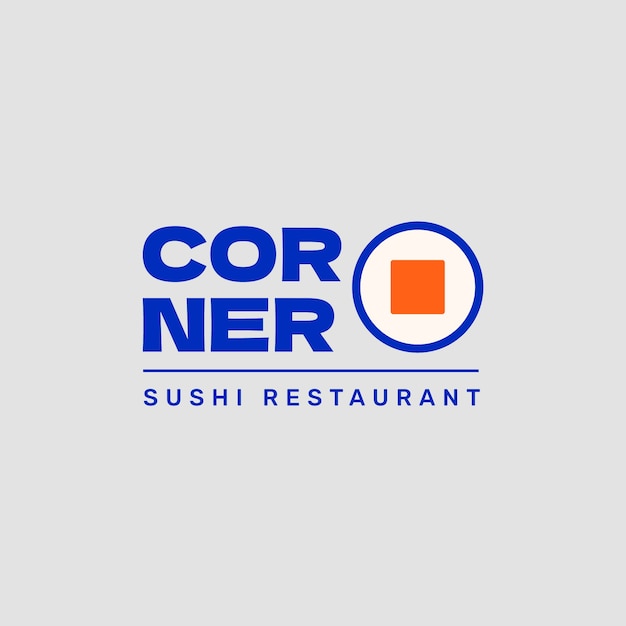 Free vector sushi restaurant  logo design