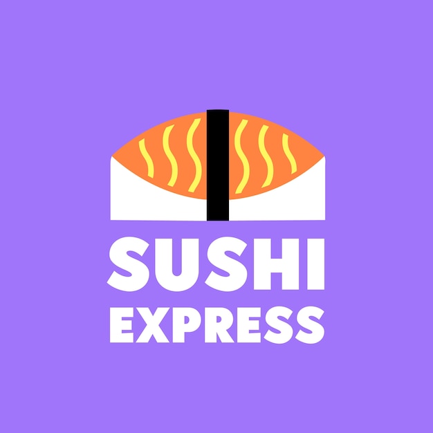 Free vector sushi restaurant  logo design