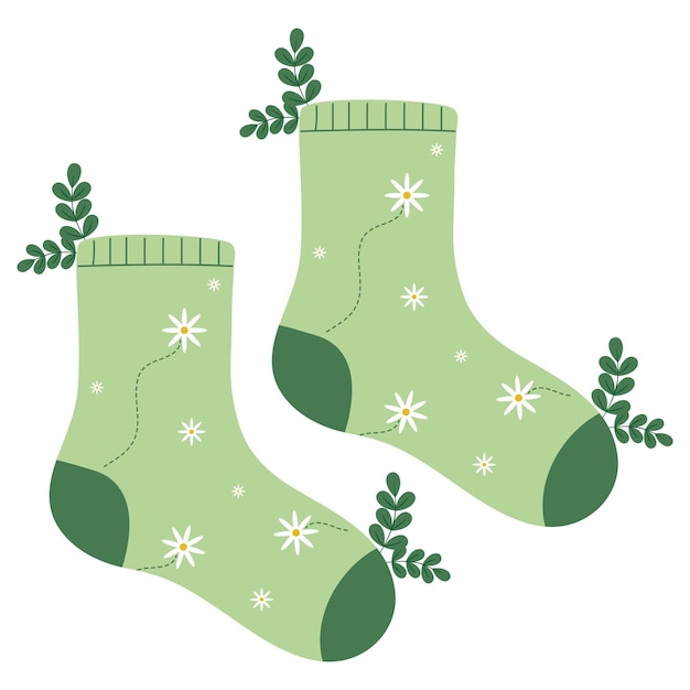 Бесплатное векторное изображение Устойчивый дизайн носков