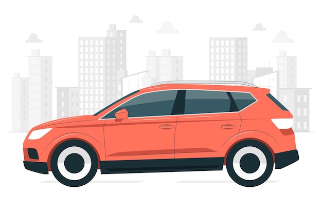 Free vector suv car concept illustration